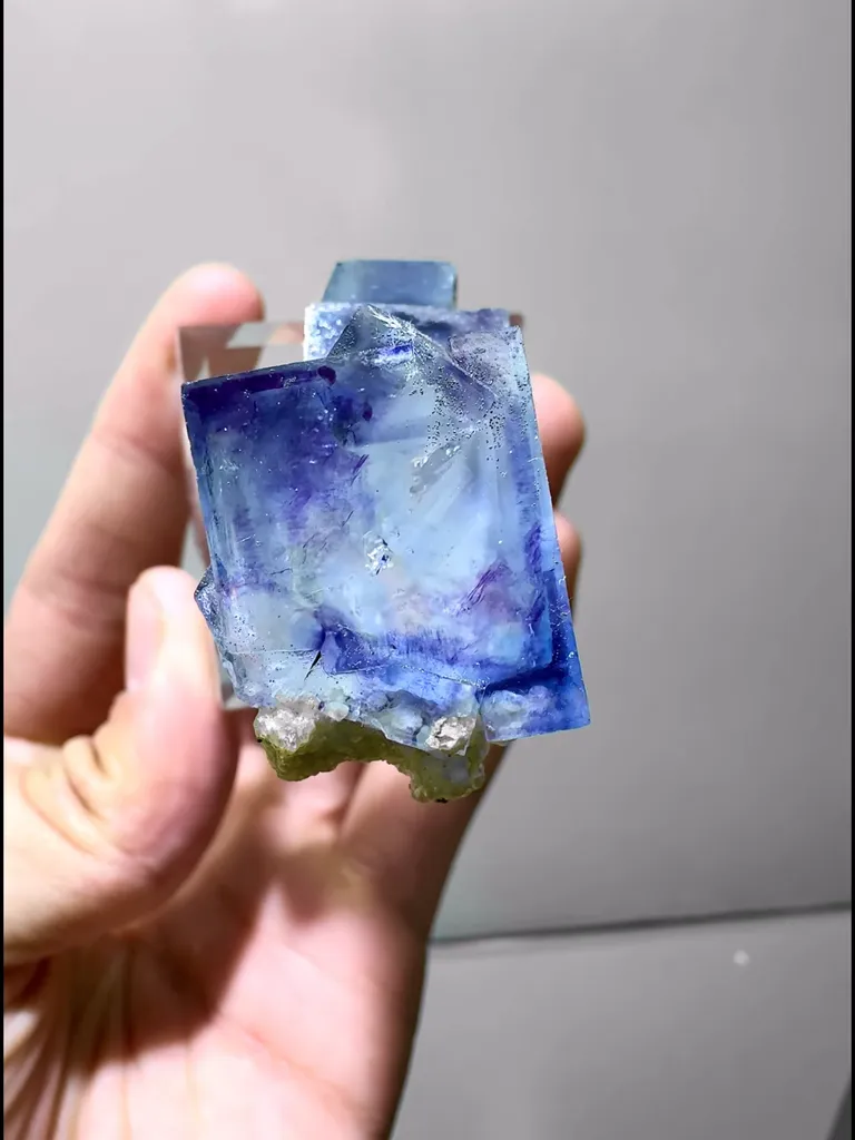Natural Blue Purple Phantom Fluorite comes from Yaogangxian, Hunan 35*20*40MM - image 6