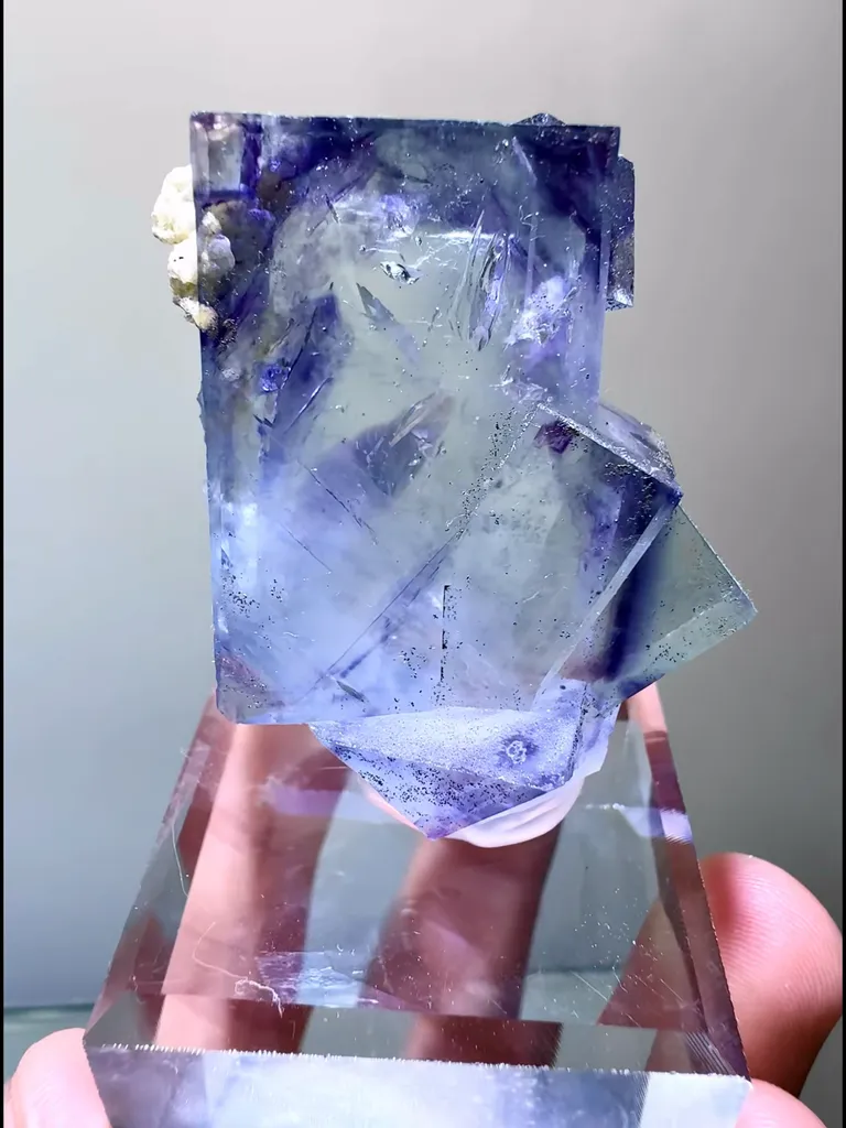 Natural Blue Purple Phantom Fluorite comes from Yaogangxian, Hunan 35*20*40MM - image 2
