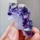 Natural Blue Purple Phantom Fluorite comes from Yaogangxian,Hunan 28*40*17MM - image 1