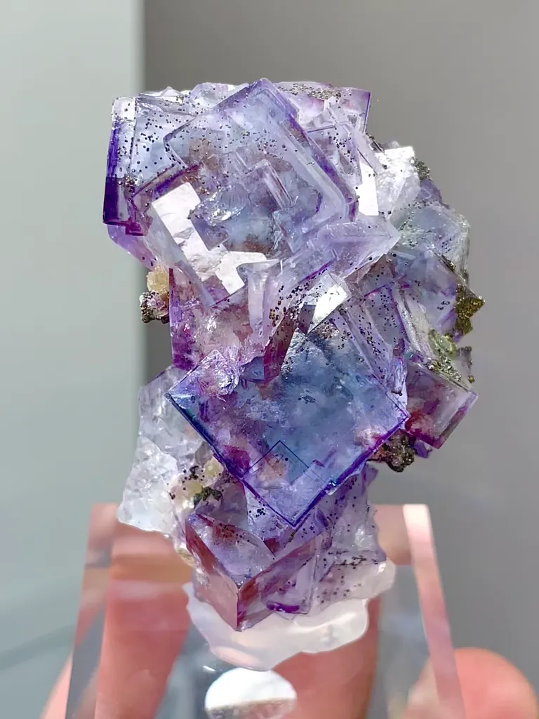 Natural Blue Purple Phantom Fluorite comes from Yaogangxian,Hunan 35*30*50MM - image 3