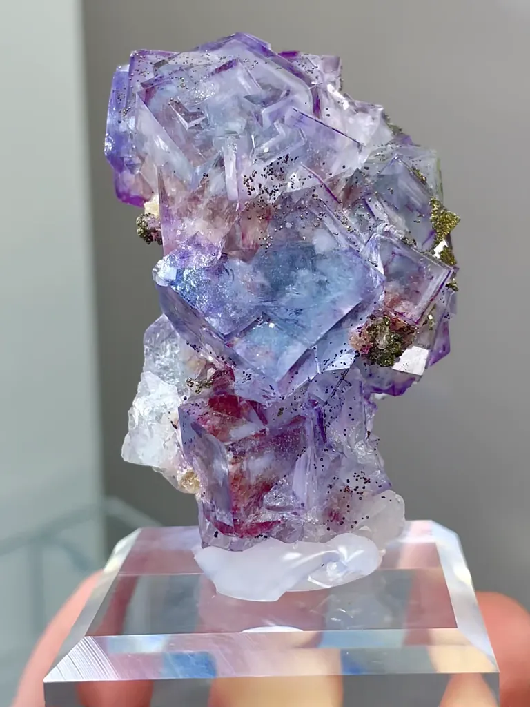 Natural Blue Purple Phantom Fluorite comes from Yaogangxian,Hunan 35*30*50MM - image 5