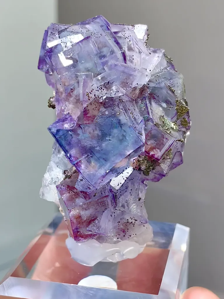 Natural Blue Purple Phantom Fluorite comes from Yaogangxian,Hunan 35*30*50MM - image 4