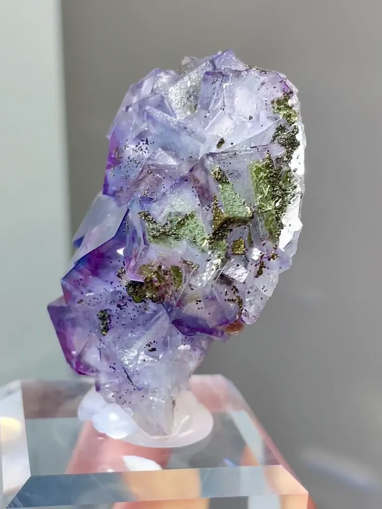 Natural Blue Purple Phantom Fluorite comes from Yaogangxian,Hunan 35*30*50MM - image 2
