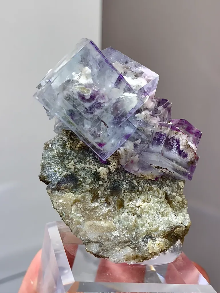 Natural Blue Purple Phantom Fluorite comes from Yaogangxian,Hunan 45*30*50MM - image 2