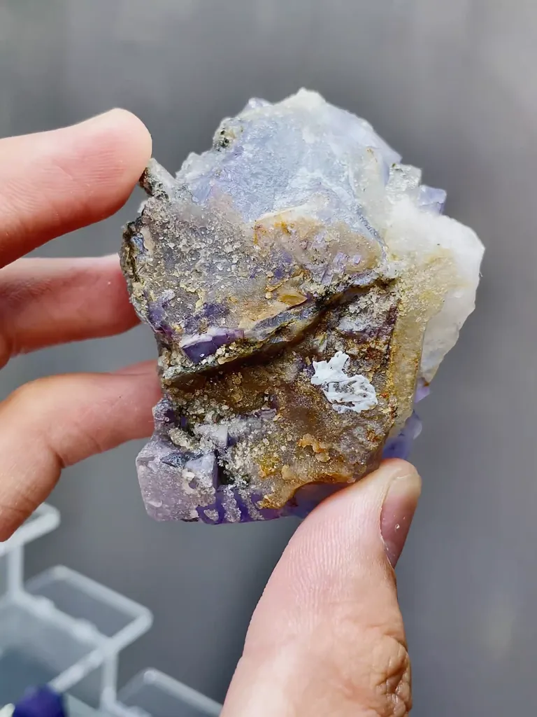 Natural Blue Purple Phantom Fluorite comes from Yaogangxian,Hunan 50*35*60MM - image 4