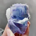 Natural Blue Purple Phantom Fluorite comes from Yaogangxian,Hunan 50*35*60MM - image 1