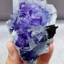 Natural Blue Purple Phantom Fluorite comes from Yaogangxian,Hunan 50*40*75MM - image 1