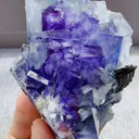 Natural Blue Purple Phantom Fluorite comes from Yaogangxian,Hunan 50*40*75MM - image 4