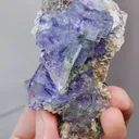 Natural Blue Purple Phantom Fluorite comes from Yaogangxian,Hunan 70*40*25MM - image 3