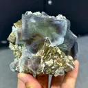 Natural Blue Purple Phantom Fluorite comes from Yindu,Inner Mongolia 100*90*60MM - image 1