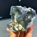 Natural Blue Purple Phantom Fluorite comes from Yindu,Inner Mongolia 100*90*60MM - image 2