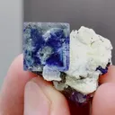 Natural Blue Purple Phantom Fluorite comes from Yindu,Inner Mongolia 15*25*15MM - image 1