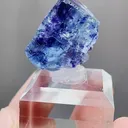 Natural Blue Purple Phantom Fluorite comes from Yindu,Inner Mongolia 20*15*20*70MM - image 4