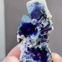 Natural Blue Purple Phantom Fluorite comes from Yindu,Inner Mongolia 25*55*15MM - image 1