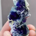 Natural Blue Purple Phantom Fluorite comes from Yindu,Inner Mongolia 25*55*15MM - image 4