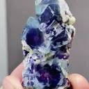 Natural Blue Purple Phantom Fluorite comes from Yindu,Inner Mongolia 25*55*15MM - image 2