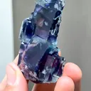 Natural Blue Purple Phantom Fluorite comes from Yindu,Inner Mongolia 30*63*13MM - image 2