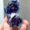 Natural Blue Purple Phantom Fluorite comes from Yindu,Inner Mongolia 30*63*13MM - image 4