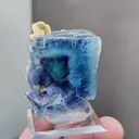 Natural Blue Purple Phantom Fluorite comes from Yindu,Inner Mongolia 35*20*30MM - image 4