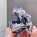 Natural Blue Purple Phantom Fluorite comes from Yindu,Inner Mongolia 35*20*50MM - image 2