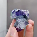 Natural Blue Purple Phantom Fluorite comes from Yindu,Inner Mongolia 35*20*50MM - image 1