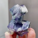 Natural Blue Purple Phantom Fluorite comes from Yindu,Inner Mongolia 35*20*50MM - image 4