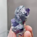 Natural Blue Purple Phantom Fluorite comes from Yindu,Inner Mongolia 35*20*50MM - image 3
