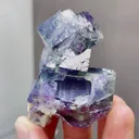 Natural Blue Purple Phantom Fluorite comes from Yindu,Inner Mongolia 35*20*50MM - image 5