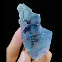 Natural Blue Purple Phantom Fluorite comes from Yindu,Inner Mongolia 35*30*75MM - image 2