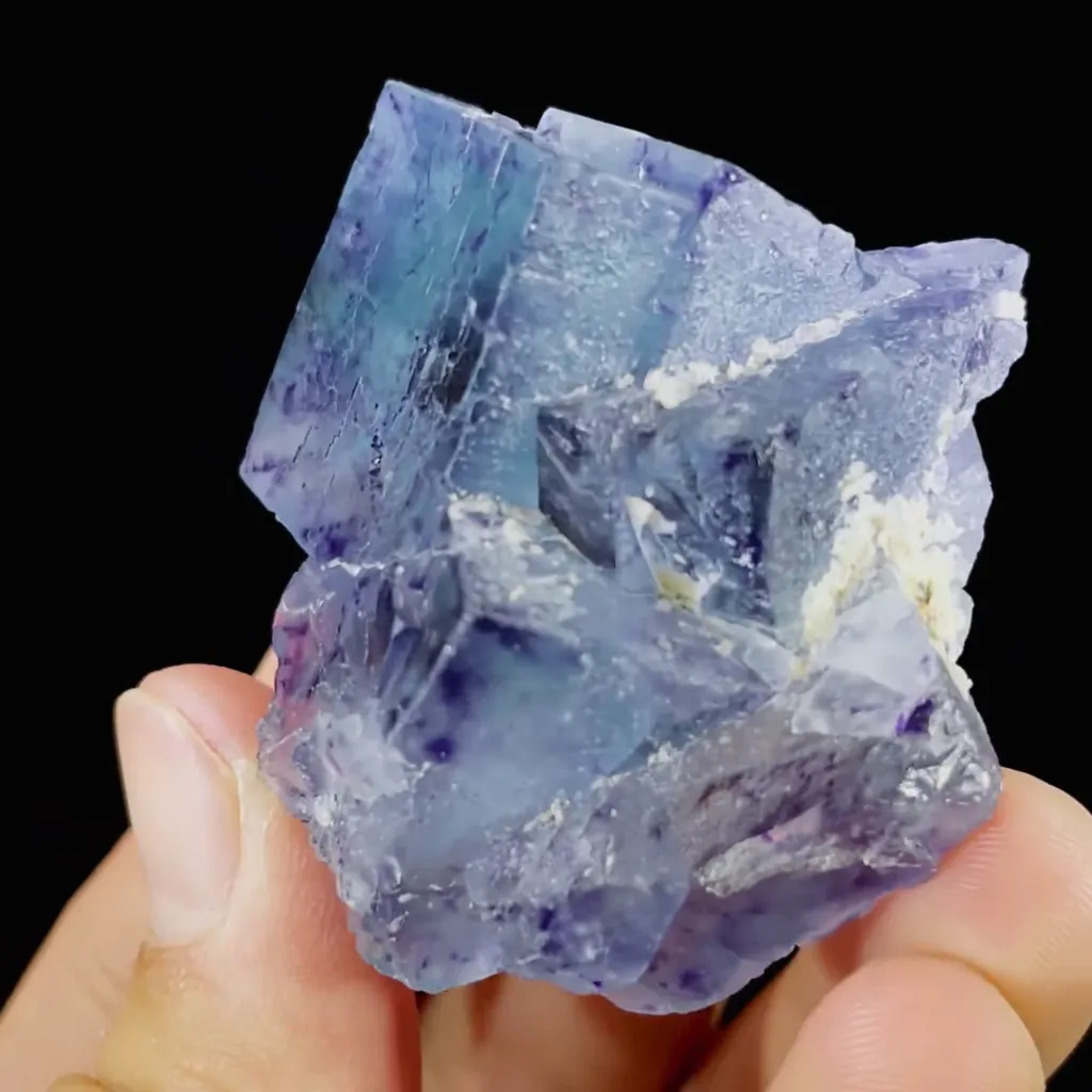 Natural Blue Purple Phantom Fluorite comes from Yindu,Inner Mongolia 35*40*25MM - image 2