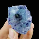 Natural Blue Purple Phantom Fluorite comes from Yindu,Inner Mongolia 35*40*25MM - image 1