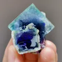 Natural Blue Purple Phantom Fluorite comes from Yindu,Inner Mongolia 39*25*40MM - image 1