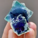 Natural Blue Purple Phantom Fluorite comes from Yindu,Inner Mongolia 39*25*40MM - image 2