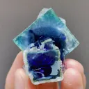 Natural Blue Purple Phantom Fluorite comes from Yindu,Inner Mongolia 39*25*40MM - image 5