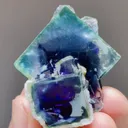 Natural Blue Purple Phantom Fluorite comes from Yindu,Inner Mongolia 39*25*40MM - image 3