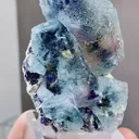 Natural Blue Purple Phantom Fluorite comes from Yindu,Inner Mongolia 42*25*60MM - image 3