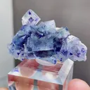 Natural Blue Purple Phantom Fluorite comes from Yindu,Inner Mongolia 45*15*22MM - image 2