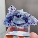 Natural Blue Purple Phantom Fluorite comes from Yindu,Inner Mongolia 45*15*22MM - image 1