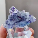 Natural Blue Purple Phantom Fluorite comes from Yindu,Inner Mongolia 45*15*22MM - image 3