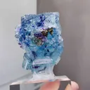 Natural Blue Purple Phantom Fluorite comes from Yindu,Inner Mongolia 45*35*55MM - image 4
