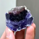 Natural Blue Purple Phantom Fluorite comes from Yindu,Inner Mongolia 45*40*15MM - image 1