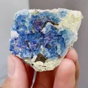 Natural Blue Purple Phantom Fluorite comes from Yindu,Inner Mongolia 50*19*50MM - image 4