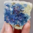 Natural Blue Purple Phantom Fluorite comes from Yindu,Inner Mongolia 50*19*50MM - image 2