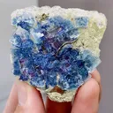 Natural Blue Purple Phantom Fluorite comes from Yindu,Inner Mongolia 50*19*50MM - image 1