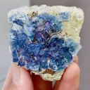 Natural Blue Purple Phantom Fluorite comes from Yindu,Inner Mongolia 50*19*50MM - image 5