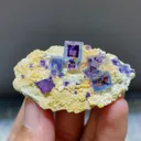 Natural Blue Purple Phantom Fluorite comes from Yindu,Inner Mongolia 50*35*25MM - image 1