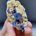 Natural Blue Purple Phantom Fluorite comes from Yindu,Inner Mongolia 50*35*25MM - image 2