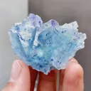 Natural Blue Purple Phantom Fluorite comes from Yindu,Inner Mongolia 55*25*40MM - image 4