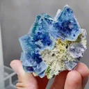 Natural Blue Purple Phantom Fluorite comes from Yindu,Inner Mongolia 70*40*65MM - image 3