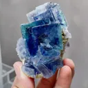 Natural Blue Purple Phantom Fluorite comes from Yindu,Inner Mongolia 70*40*65MM - image 1